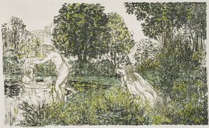 Les Baigneuses (Badarna), 1899-1900 (litografi i färger)